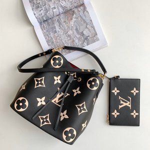 New LV Neonoe MM Black/Beige Bag